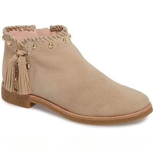 Kate Spade Beige Ankle Booties with Tassels